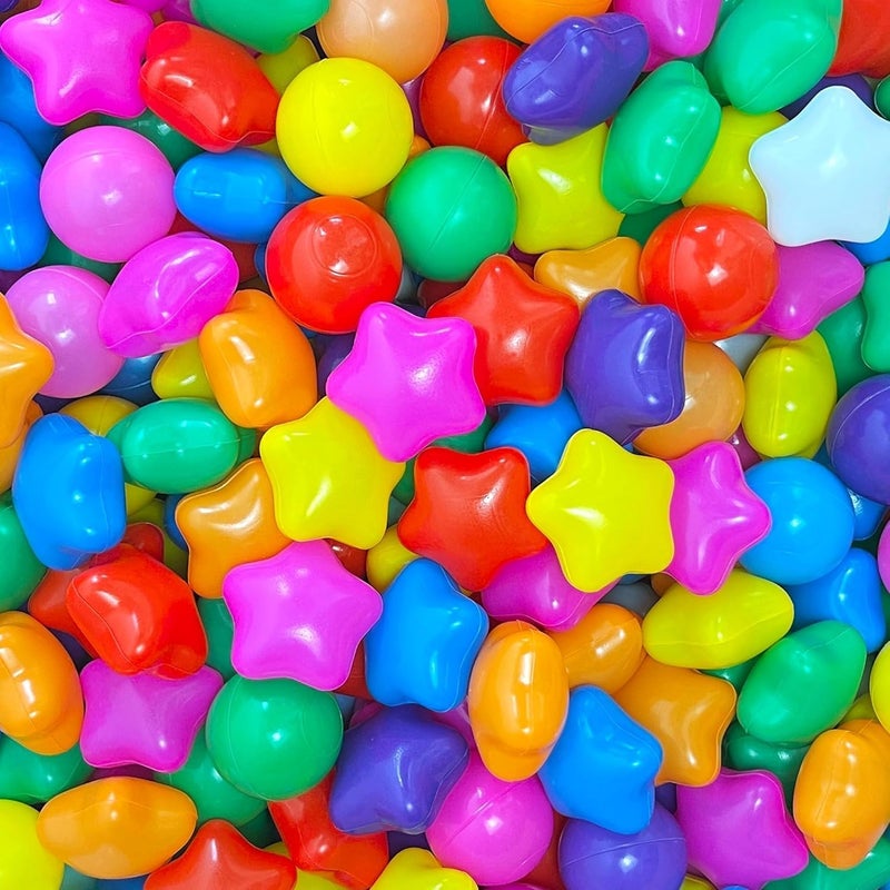 Beauenty Ball Pit Balls for Toddlers - BPA Free Crush Proof Plastic Toy Balls, Pack of 100 (Rainbow) - Image 1